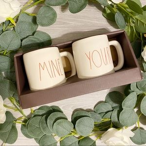 Rae Dunn Mine & Yours Matching Mug Set NWT